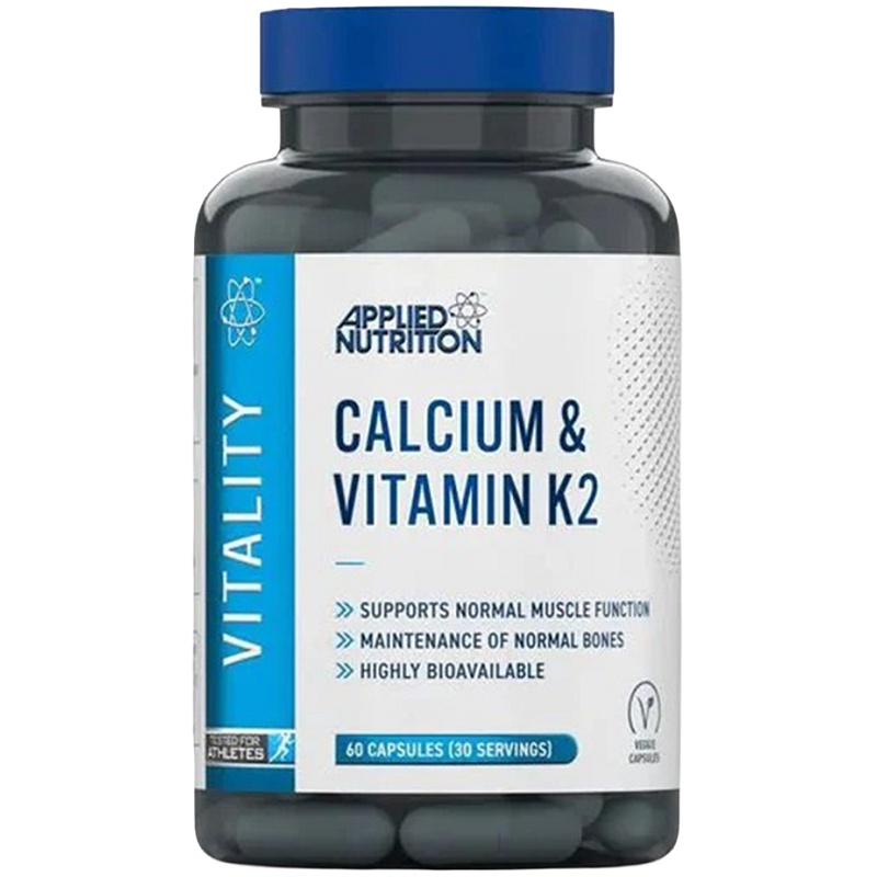 Applied Nutrition Applied Calcium & Vitamin K2, 60 Veg Capsules