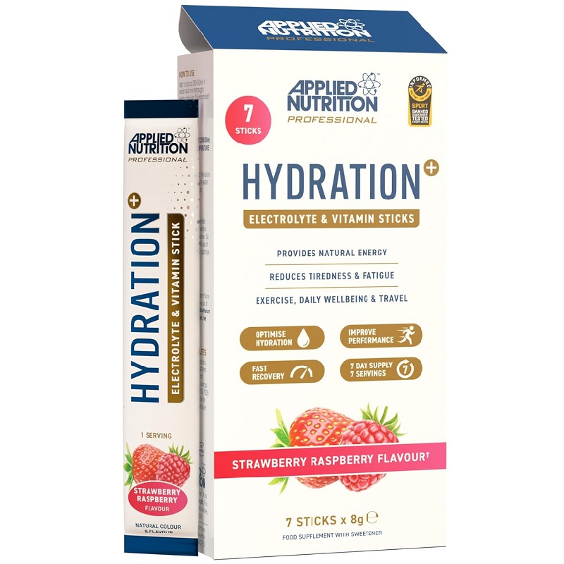 Applied Nutrition Hydration + Electrolyte and Vitamin Powder Stick Packs, 1x8 Grams