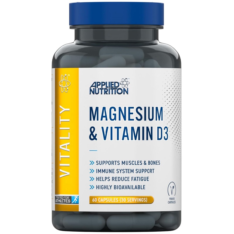 Applied Nutrition Magnesium & Vitamin D3, 60 Veg Capsules