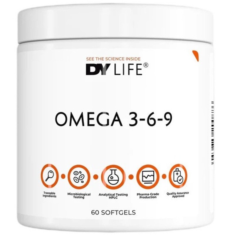 Dorian Yates DY LIFE Omega 3-6-9, 60 Softgels
