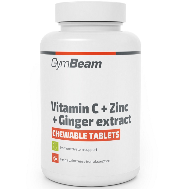 Gym Beam Vitamin C, Zinc, Ginger Extract, 90 Tablets Chewable