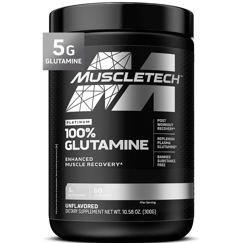 MuscleTech Platinum 100% Glutamine, 300 Grams
