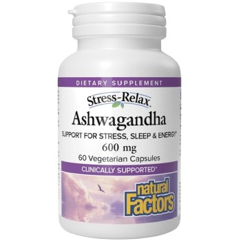 Natural Factors KSM-66 Ashwagandha® 600 mg Stress-Relax, 60 Capsules