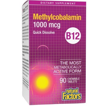 Natural Factors B12 Methylcobalamin 1000 mcg, 90 Тablets