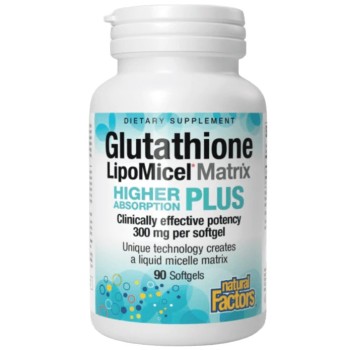 Natural Factors Glutathione LipoMicel Matrix 300 mg, 90 Softgels