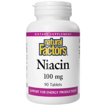Natural Factors Niacin 100 mg, 90 Tablets