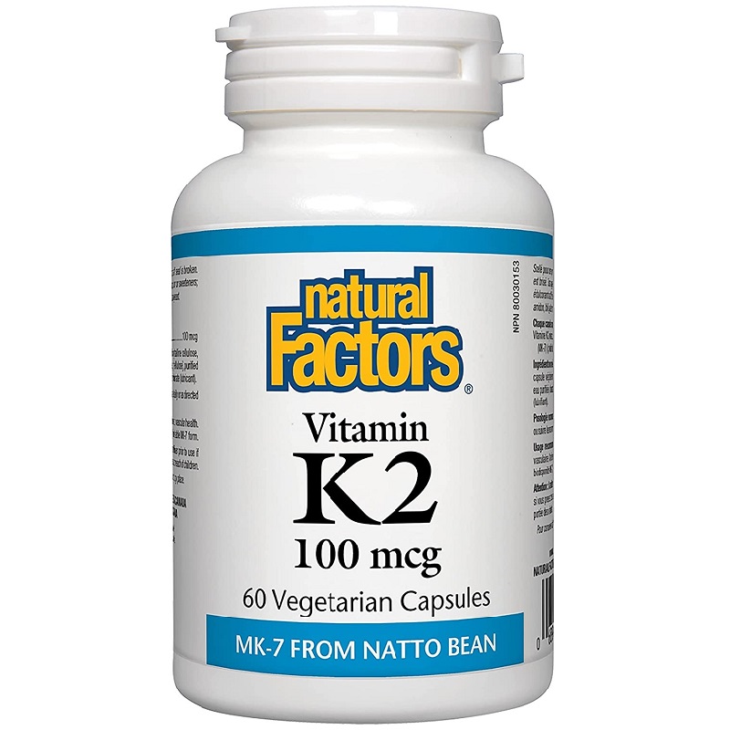 Natural Factors Vitamin K2 100 mcg, 60 Capsules