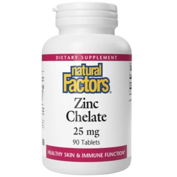 Natural Factors Zinc Chelate 25 mg, 90 Tablets
