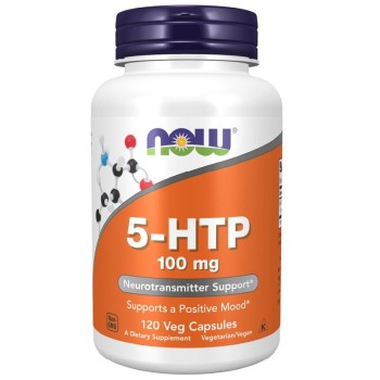 NOW 5-HTP 100 mg, 120 Veg Capsules