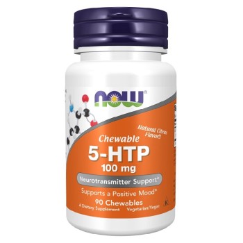 NOW 5-HTP 100mg, 90 Chewables