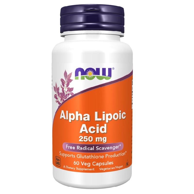 NOW Alpha Lipoic Acid 250 mg, 60 Veg Capsules