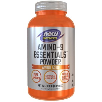 NOW Amino-9 Essentials Powder, 330 Grams