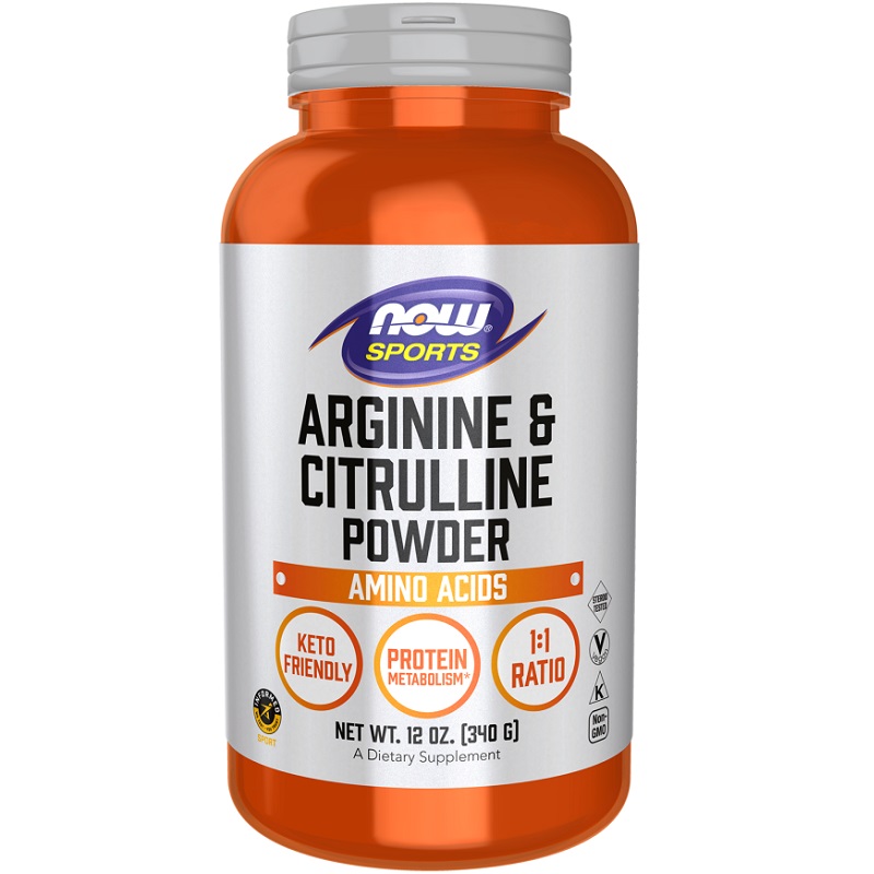NOW Arginine and Citrulline Powder, 340 Grams