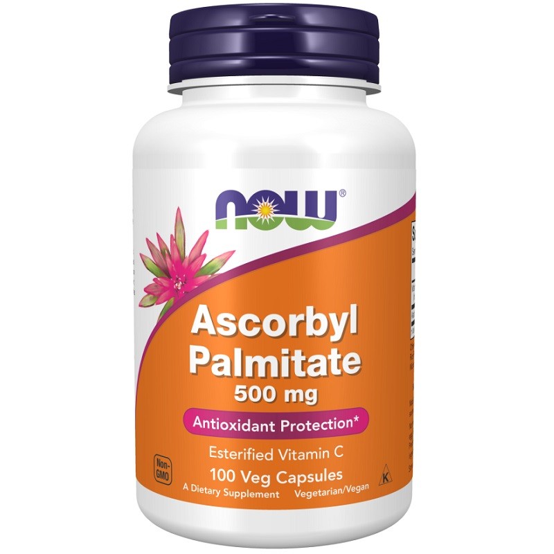NOW Ascorbyl Palmitate 500mg, 100 Veg Capsules