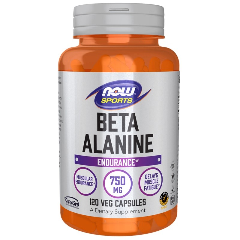 NOW Beta Alanine 750mg, 120 Capsules