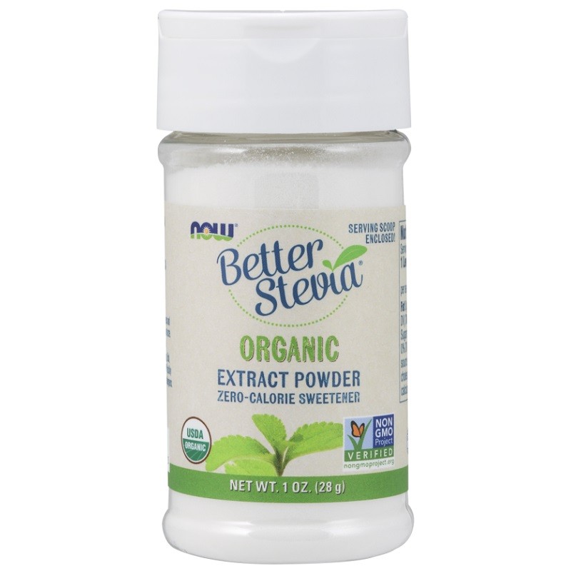 NOW Better Stevia Extract Powder Organic, 28 Grams