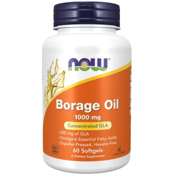 NOW Borage Oil 1000 mg, 60 Softgels