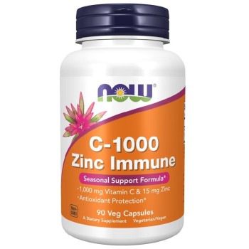 NOW C-1000 Zinc Immune, 90 Veg Capsules