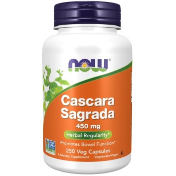 NOW Cascara Sagrada 450mg, 250 Veg Capsules