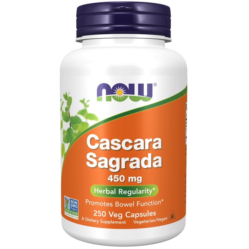 NOW Cascara Sagrada 450mg, 250 Veg Capsules