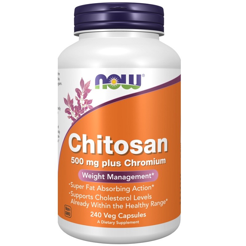 NOW Chitosan 500 mg with Chromium, 240 Veg Capsules