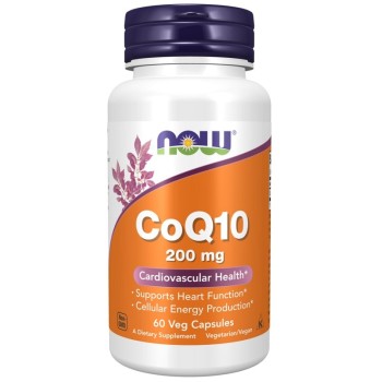 NOW CoQ10 200 mg, 60 Veg Capsules
