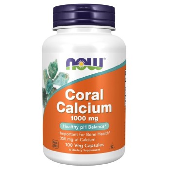 NOW Coral Calcium 1000mg, 100 Veg Capsules