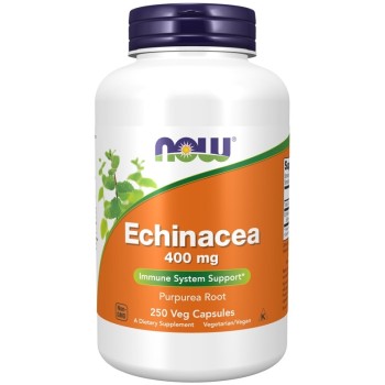 NOW Echinacea 400 mg, 250 Veg Capsules