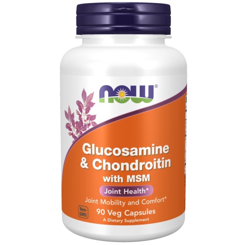 NOW Glucosamine & Chondroitin with MSM, 90 Capsules