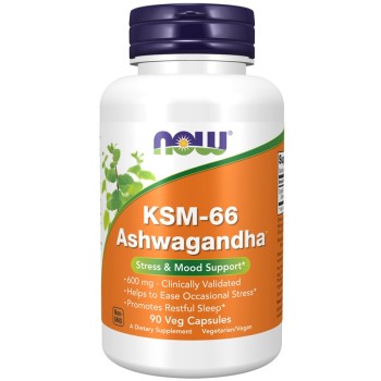 NOW KSM-66 Ashwagandha, 90 Veg Capsules