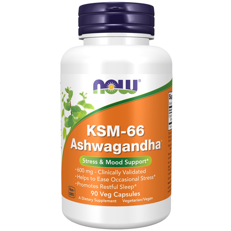 NOW KSM-66 Ashwagandha, 90 Veg Capsules