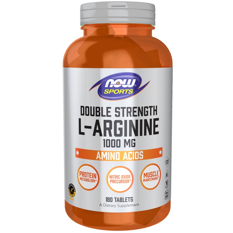 NOW L-Arginine 1000 mg, 180 Tablets