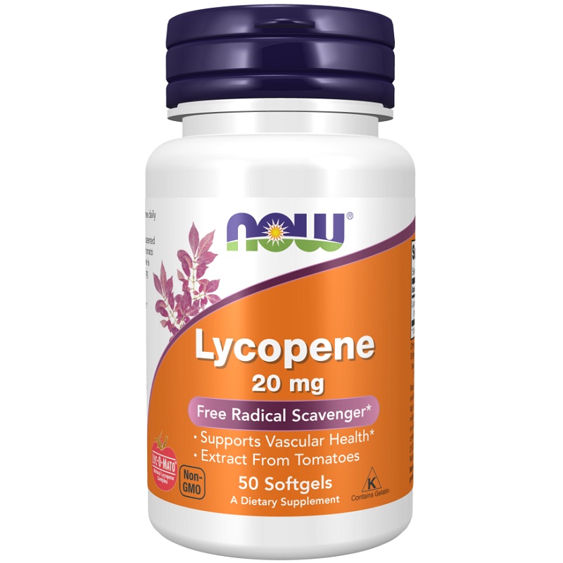 NOW Lycopene 20 mg, 50 Softgels