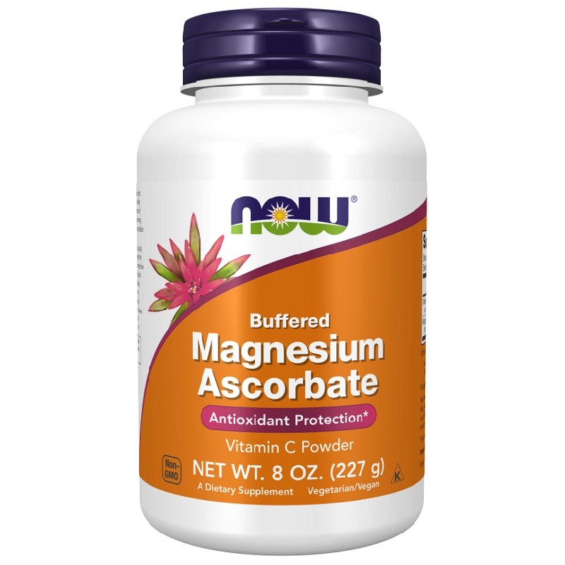 NOW Magnesium Ascorbate Pure Buffered Powder, 227 Grams