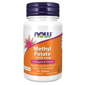 NOW Methyl Folate 1,000mcg, 90 Tablets