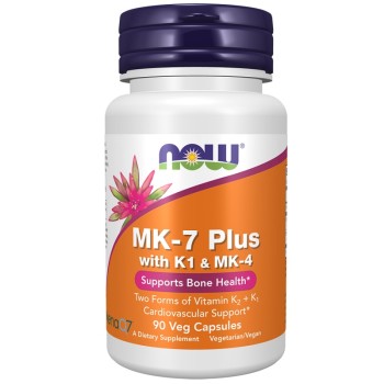 NOW MK-7 Plus with K1 and MK-4, 90 Veg Capsules