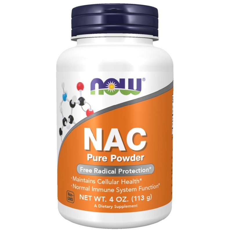 NOW NAC Pure Powder, 113 Grams