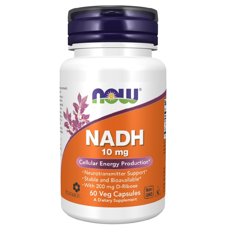 NOW NADH 10 mg, 60 Veg Capsules