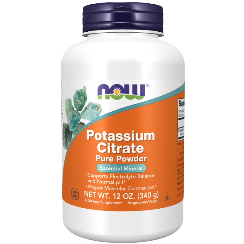 NOW Potassium Citrate Powder, 340 Grams