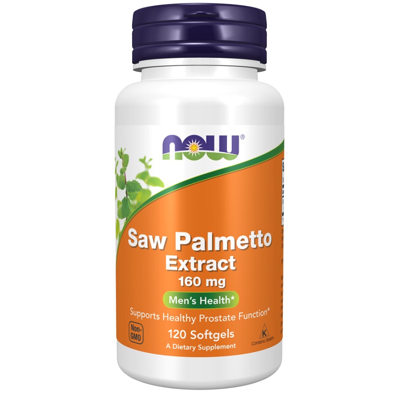 NOW Saw Palmetto Extract 160 mg, 120 Softgels