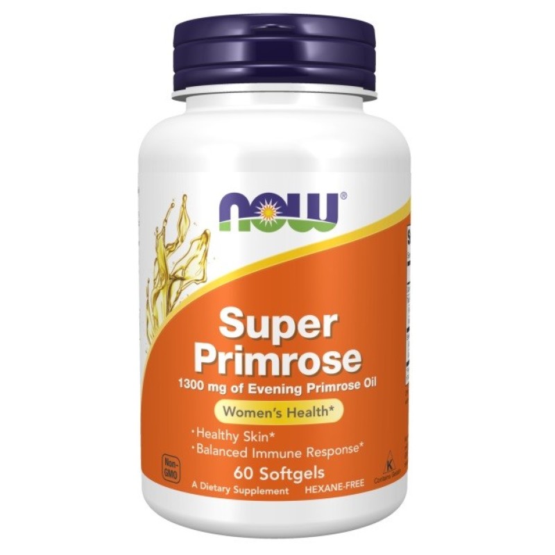 NOW Super Primrose 1300mg, 60 Softgels