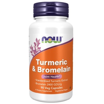 NOW Turmeric and Bromelain, 90 Veg Capsules