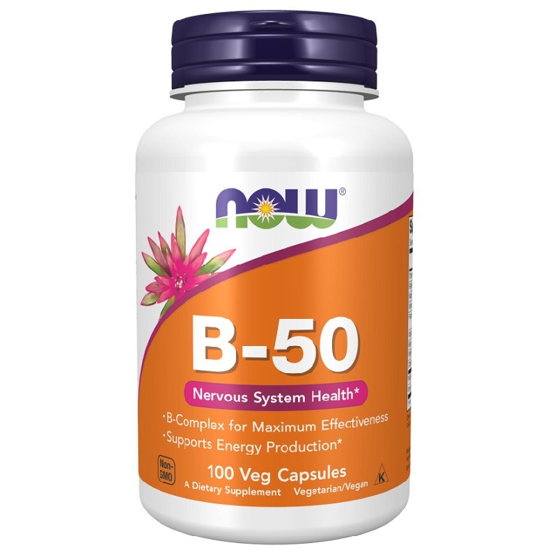 NOW Vitamin B-50, 100 Veg Capsules