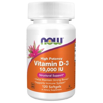 NOW Vitamin D-3 10,000 IU, 120 Softgels