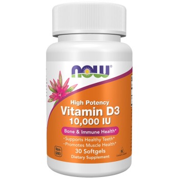 NOW Vitamin D-3 10,000 IU, 30 Softgels