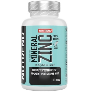Nutrend Mineral Zinc 100% Chelate 15 mg, 100 Veg Capsules