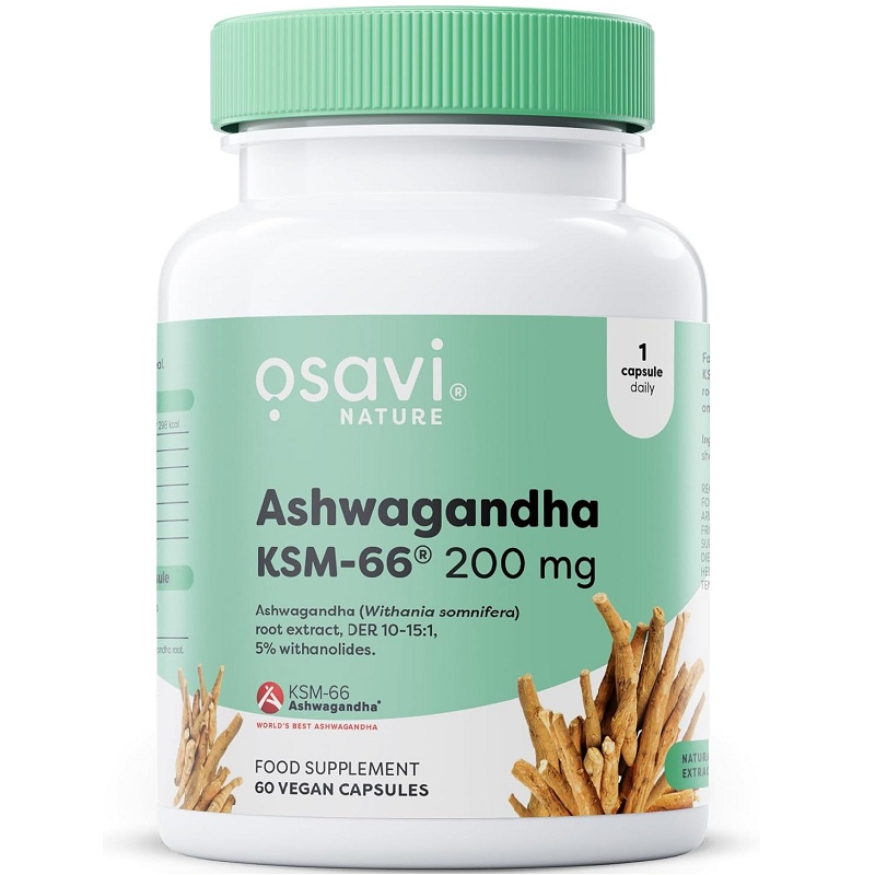 Osavi Ashwagandha KSM-66 200 mg, 60 Vegan Capsules