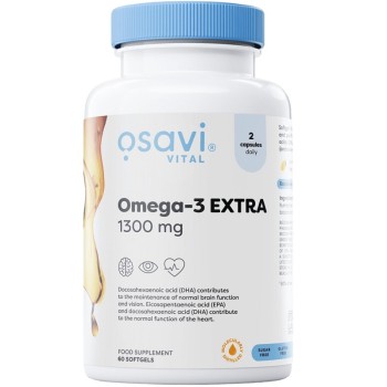 Osavi Omega-3 Extra Molecularly Distilled 1300 mg, 60 Softgels
