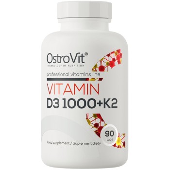 OstroVit Vitamin D3 1000 IU + K2, 90 Tablets